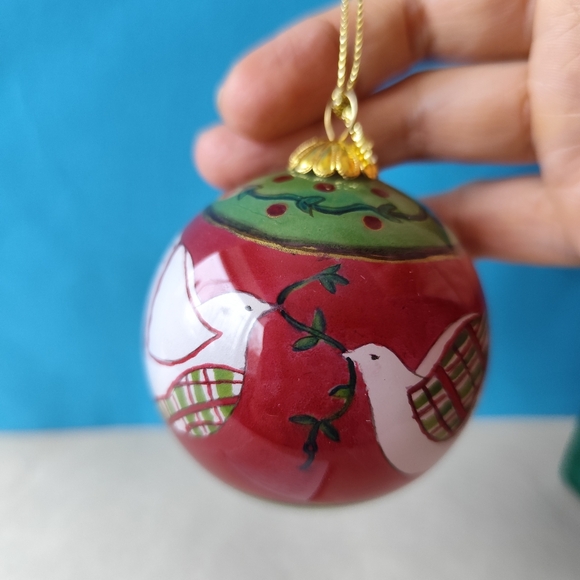 4/$50⭐️Pier 1 Li Bien Hand Painted Glass Christmas Ornament 2004 Peace Dove - Picture 4 of 9
